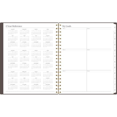 Cambridge Workstyle Monthly Poly Planner Geometric Artwork 11x8.5 Java Brown/gold Cover 12-month (jan To Dec): 2025