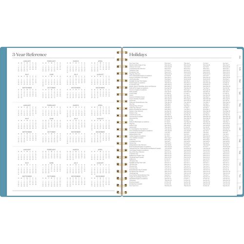 Cambridge Workstyle Weekly/monthly Planner Geometric Artwork 11x9.38 Blue/gold Cover 12-month (jan To Dec): 2025