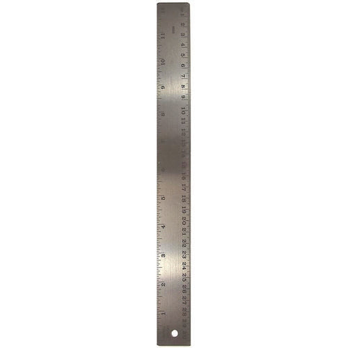 TPG Creations Stainless Steel Ruler Standard/metric 12" Long Silver 72/Case