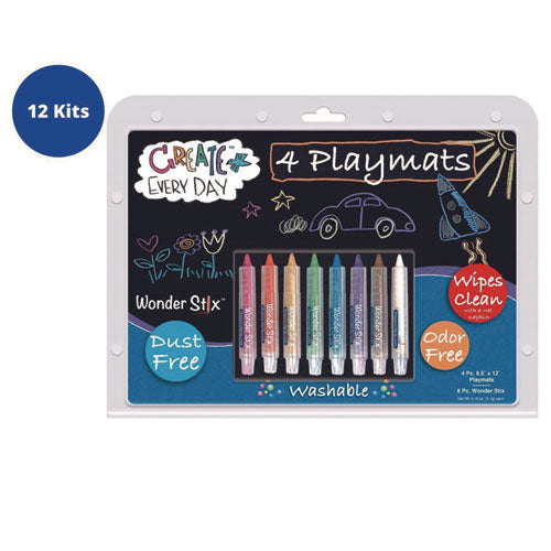 TPG Creations Wonder Stix Playmat Kit 8 Assorted Pastel Wonderstix And 4 Playmats/pack 12 Packs/Case