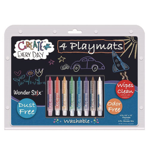 TPG Creations Wonder Stix Playmat Kit 8 Assorted Pastel Wonderstix And 4 Playmats/pack 12 Packs/Case