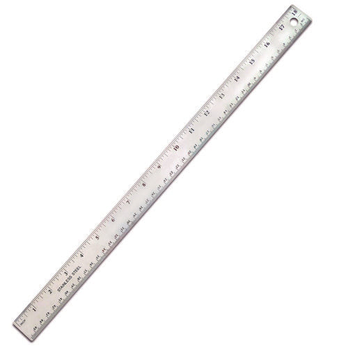 TPG Creations Stainless Steel Ruler Standard/metric 18" Long Silver 36/Case