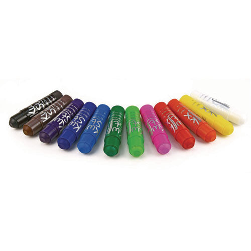 TPG Creations Kwik Stix Tempera Paint Set 12 Assorted Classic Colors 144/pack 2 Packs/Case