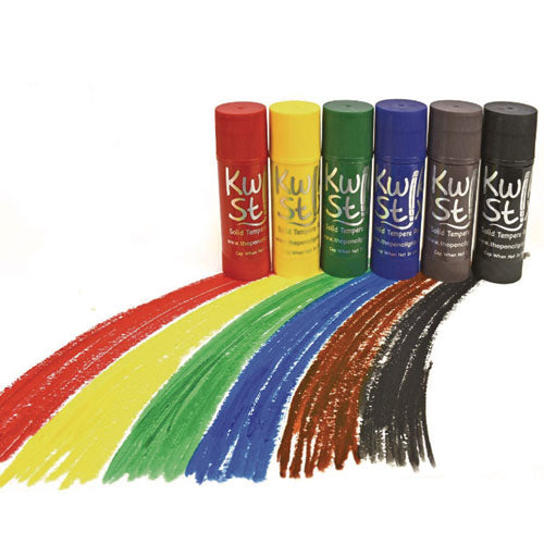 TPG Creations Kwik Stick Tempera Paint 6 Assorted Classic Colors 6/pack 12 Packs/Case