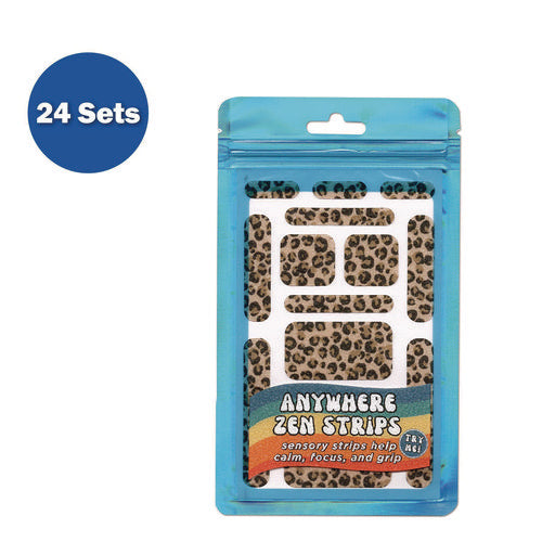 TPG Creations Anywhere Zen Strips Sandy Cheetah Print Assorted Colors 13/set 24 Sets/Case