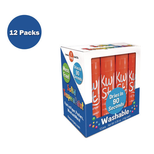 TPG Creations Kwik Stix Single Color Pack 0.7"x3.5" Orange 12/pack 12 Packs/Case