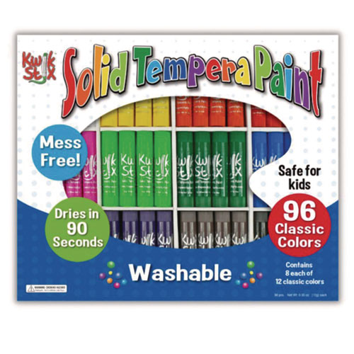 TPG Creations Kwik Stix Tempera Paint Set 12 Assorted Colors 96/pack 2 Packs/Case