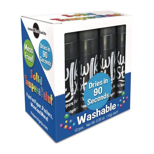TPG Creations Kwik Stix Single Color Pack 0.7"x3.5" Black 12/pack 12 Packs/Case