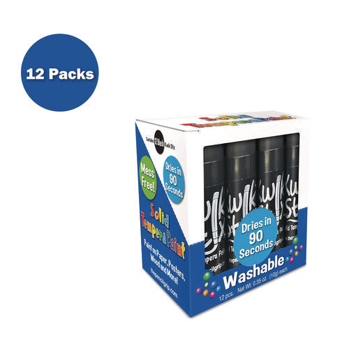 TPG Creations Kwik Stix Single Color Pack 0.7"x3.5" Black 12/pack 12 Packs/Case