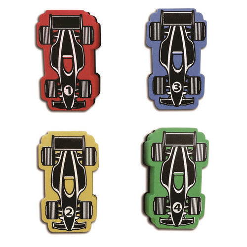 TPG Creations Magnetic Racecar Whiteboard Eraser 4.5x2.6x1 4/pack 24 Packs/Case
