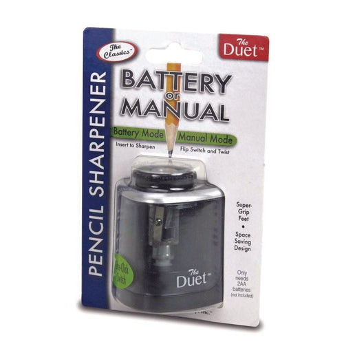 TPG Creations 2-in-1 Sharpener Battery/manual-powered 6.13x3 Black 24/Case