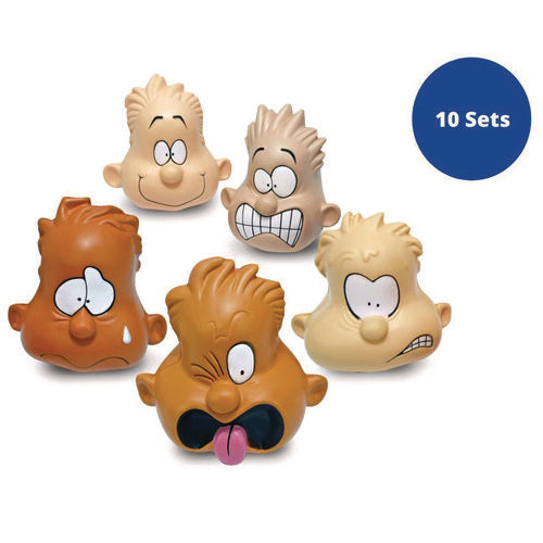TPG Creations Feeling Heads Expression Set Assorted Colors 5/set 10 Sets/Case