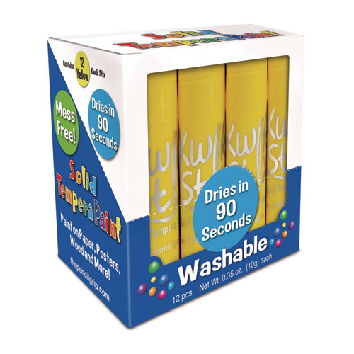 TPG Creations Kwik Stix Single Color Pack 0.7"x3.5" Yellow 12/pack 12 Packs/Case
