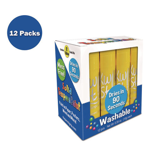 TPG Creations Kwik Stix Single Color Pack 0.7"x3.5" Yellow 12/pack 12 Packs/Case