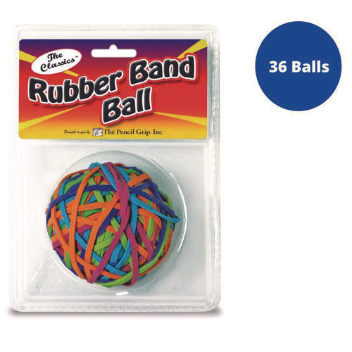 TPG Creations Rubber Band Ball 2.5" Diameter Assorted Colors 250 Bands/ball 36/Case