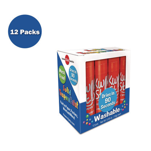 TPG Creations Kwik Stix Single Color Pack 0.7"x3.5" Red 12/pack 12 Packs/Case
