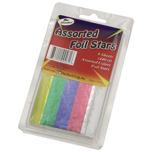TPG Creations Foil Star Stickers Assorted Colors 55/sheet 8 Sheets/pack 72 Packs/Case