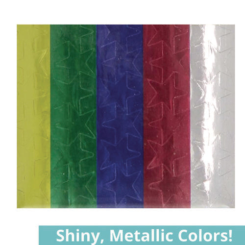 TPG Creations Foil Star Stickers Assorted Colors 55/sheet 8 Sheets/pack 72 Packs/Case