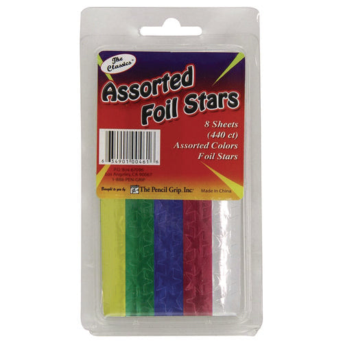 TPG Creations Foil Star Stickers Assorted Colors 55/sheet 8 Sheets/pack 72 Packs/Case