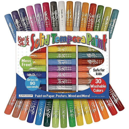 TPG Creations Kwik Stix Tempera Paint Set 30 Assorted Colors 30/pack 6 Packs/Case