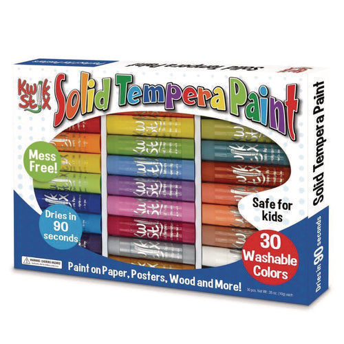 TPG Creations Kwik Stix Tempera Paint Set 30 Assorted Colors 30/pack 6 Packs/Case