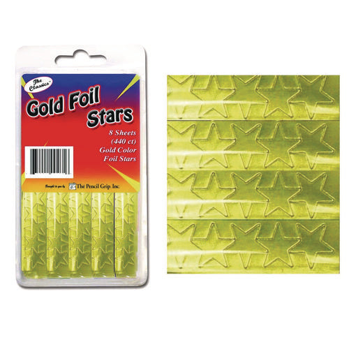TPG Creations Foil Star Stickers Gold 55/sheet 8 Sheets/pack 72 Packs/Case