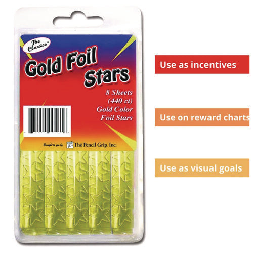 TPG Creations Foil Star Stickers Gold 55/sheet 8 Sheets/pack 72 Packs/Case