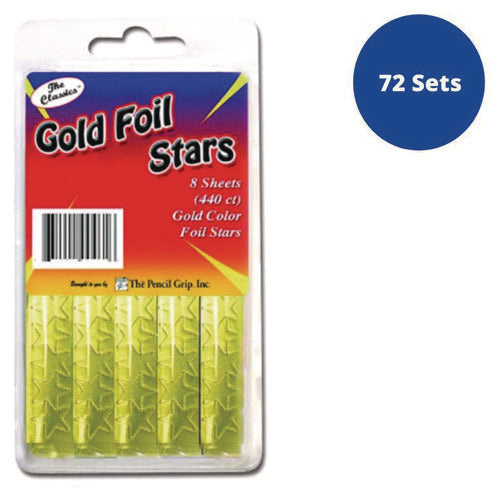 TPG Creations Foil Star Stickers Gold 55/sheet 8 Sheets/pack 72 Packs/Case