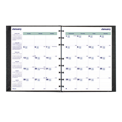 Blueline Plan And Link Monthly Planner 9.25"x7.25" Black Cover 16-months: Sept 2024 To Dec 2025