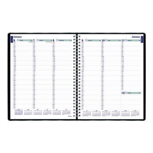 Blueline Plan And Link Weekly Appointment Planner 11"x9.06" Black Cover 12-month (jan To Dec): 2025