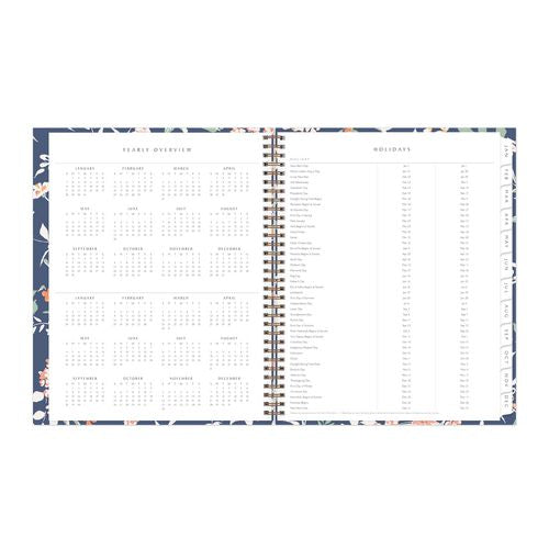 Blue Sky One Tree Planted Effie Weekly/monthly Planner Floral Artwork 11"x8.5" Blue/peach/green Cover 12-month (jan-dec): 2025