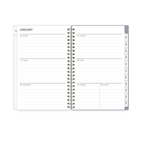 Blue Sky Tula Weekly/monthly Planner Floral Artwork 8"x5" Purple/pink/white Cover 12-month (jan To Dec): 2025