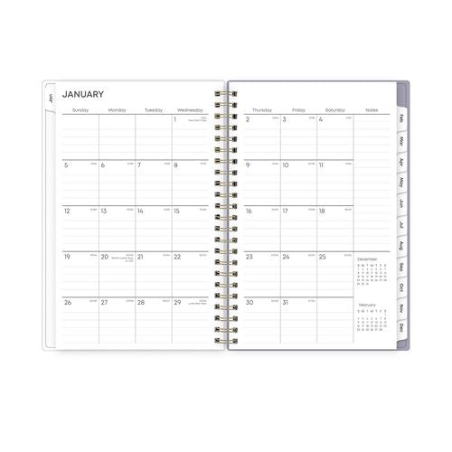 Blue Sky Tula Weekly/monthly Planner Floral Artwork 8"x5" Purple/pink/white Cover 12-month (jan To Dec): 2025