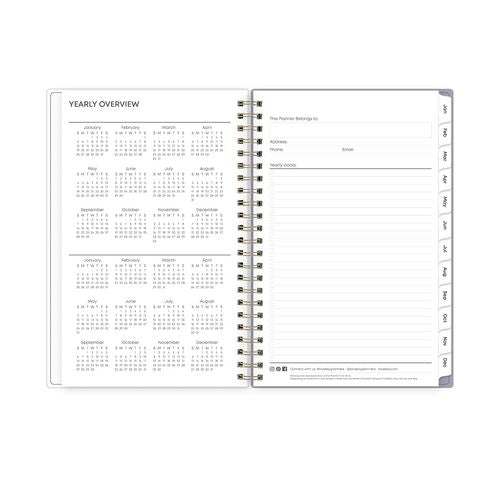 Blue Sky Tula Weekly/monthly Planner Floral Artwork 8"x5" Purple/pink/white Cover 12-month (jan To Dec): 2025