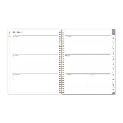 Blue Sky Tula Weekly/monthly Planner Floral Artwork 11"x8.5" Purple/pink/white Cover 12-month (jan To Dec): 2025