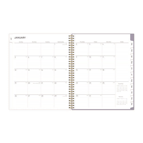 Blue Sky Tula Weekly/monthly Planner Floral Artwork 11"x8.5" Purple/pink/white Cover 12-month (jan To Dec): 2025