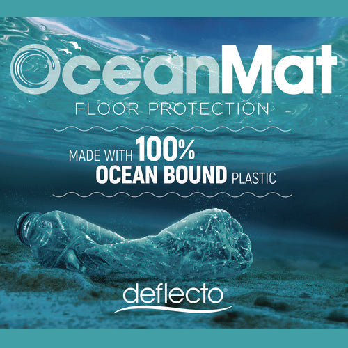 Deflecto Oceanmat Hard Floor Chair Mat 36x48 Lipped Clear