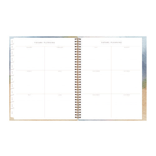 Blue Sky One Tree Planted Andreo Weekly/monthly Planner Abstract Artwork 11"x8.5" Blue/sand/green Cover 12-month (jan-dec): 2025