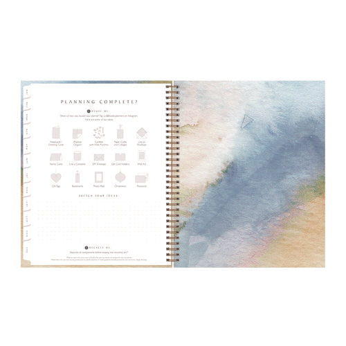 Blue Sky One Tree Planted Andreo Weekly/monthly Planner Abstract Artwork 11"x8.5" Blue/sand/green Cover 12-month (jan-dec): 2025