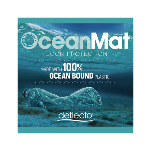 Deflecto Oceanmat Hard Floor Chair Mat 45x53 Lipped Clear