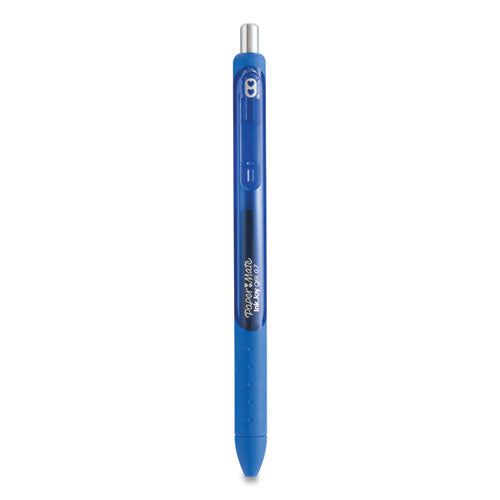 Paper Mate Inkjoy Gel Pen Retractable Medium 0.7 Mm Blue Ink Blue Barrel Dozen