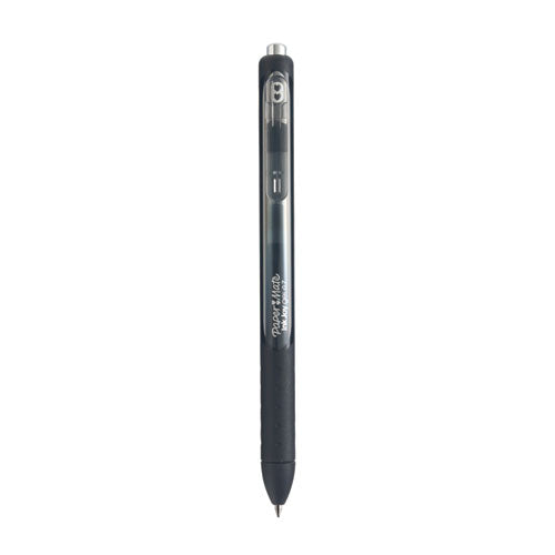 Paper Mate Inkjoy Gel Pen Retractable Medium 0.7 Mm Black Ink Black Barrel Dozen