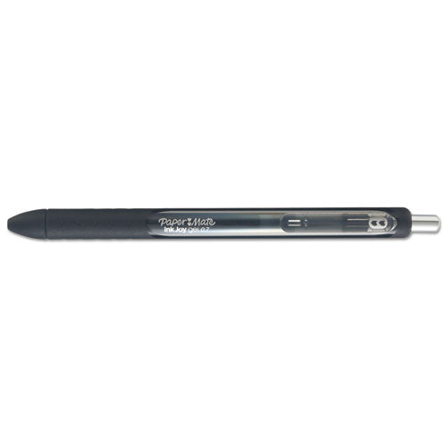 Paper Mate Inkjoy Gel Pen Retractable Medium 0.7 Mm Black Ink Black Barrel Dozen