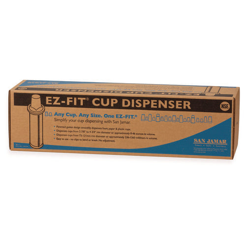 San Jamar Ez-fit One-size-fits-all Cup Dispenser For 8 Oz To 46 Oz Cups Black