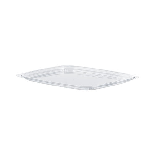 Dart Clearpac Clear Container Lids Flat 6.5x7.5 Clear Plastic 63/pack 8 Packs/Case