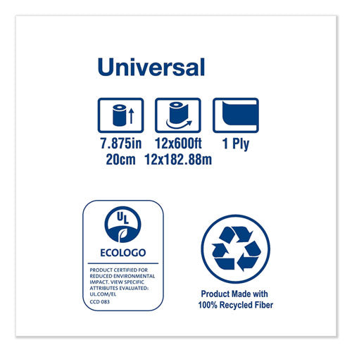 Tork Universal Hardwound Roll Towel 1-ply 7.88"x600 Ft Natural 12/Case