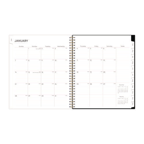 Blue Sky Nevaeh Monthly Planner Floral Artwork 10x8 Black/multicolor Cover 12-month (jan To Dec): 2025