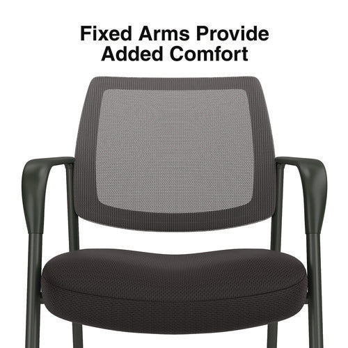 Alera Wessex Mesh Fabric Guest Chair 24.41x23.62x35.04 Black Seat Black Back Black Base