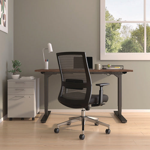 Alera Ashdale Ergonomic Fabric Swivel Task Chair Supports Up To 275 Lb 18.15 To 21.89 Seat Height Black Seat/back Black Base