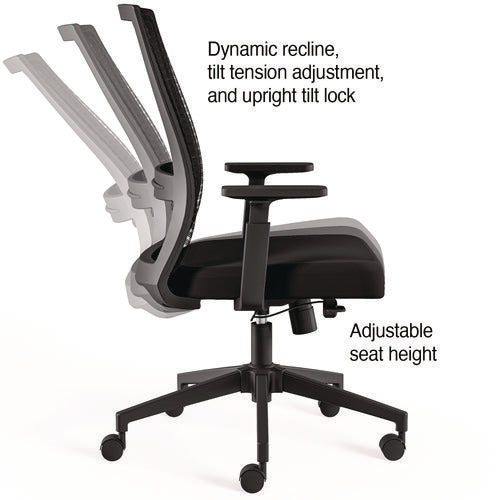 Alera Ashdale Ergonomic Fabric Swivel Task Chair Supports Up To 275 Lb 18.15 To 21.89 Seat Height Black Seat/back Black Base